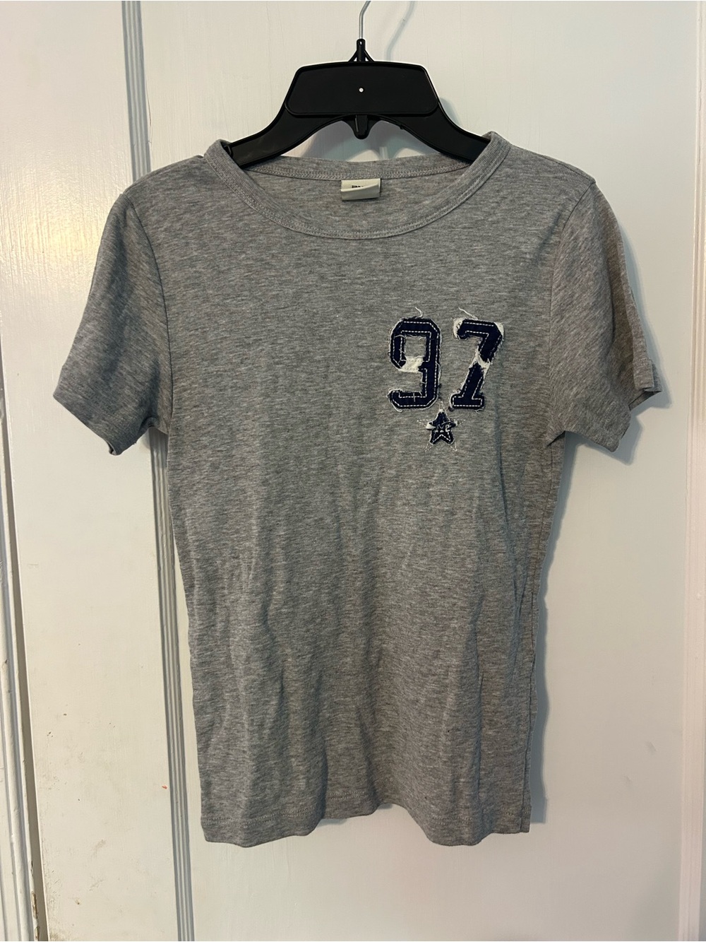 Urban Outfitters Gray Tee with Navy '97 Applique